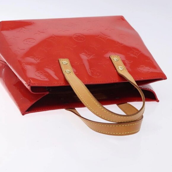 LOUIS VUITTON Monogram Vernis Reade PM Hand Bag Red Rouge M91088 LV Auth 133099 - Picture 7 of 16
